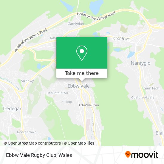 Ebbw Vale Rugby Club map