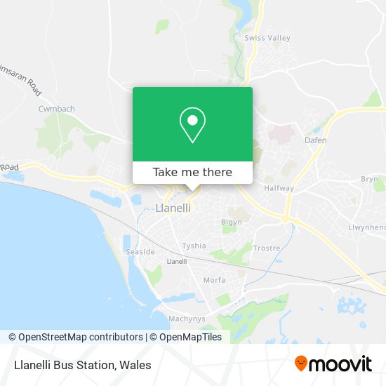 Llanelli Bus Station map