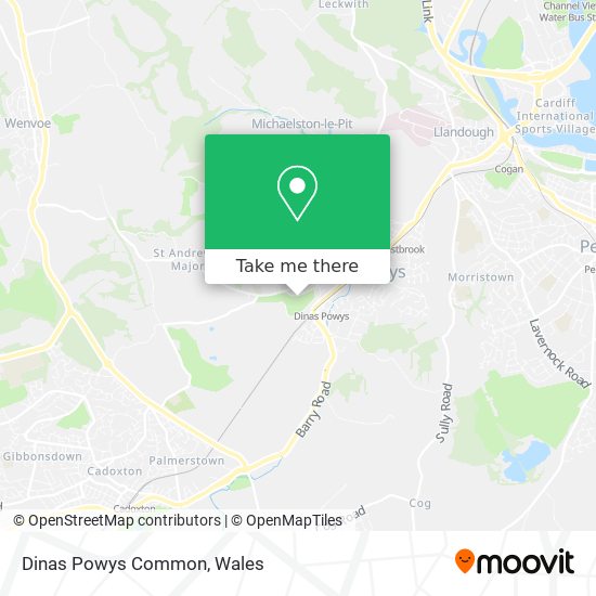 Dinas Powys Common map