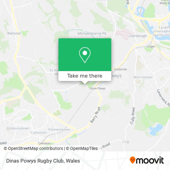 Dinas Powys Rugby Club map