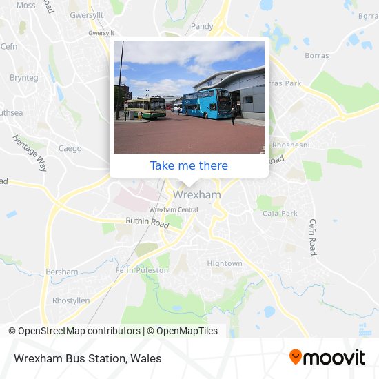 Wrexham Bus Station map
