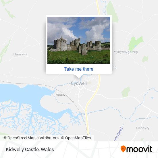 Kidwelly Castle map