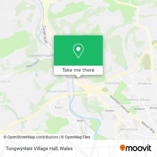 Tongwynlais Village Hall map
