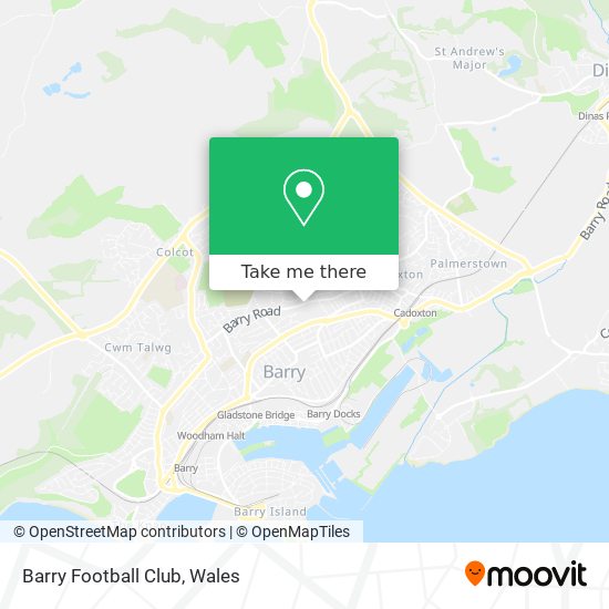 Barry Football Club map