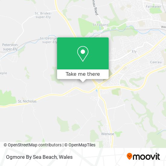 Ogmore By Sea Beach map