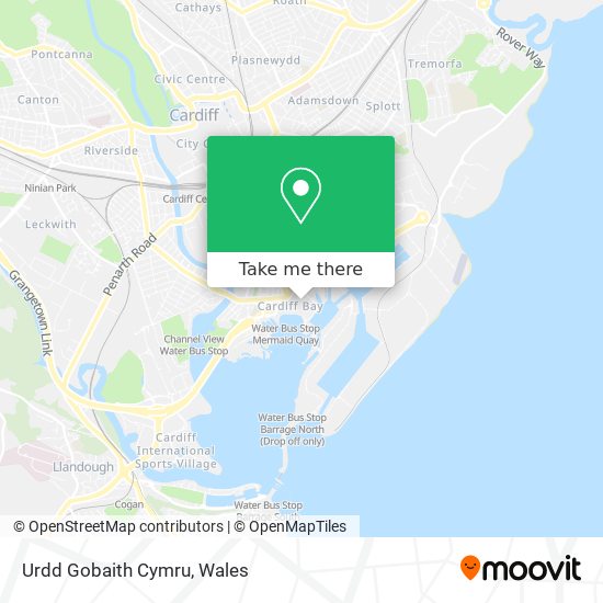 Urdd Gobaith Cymru map