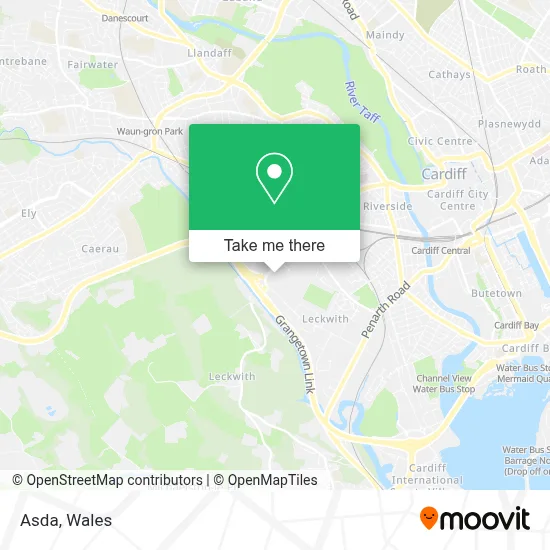 How to Get to Asda in Cardiff by Bus or Train?