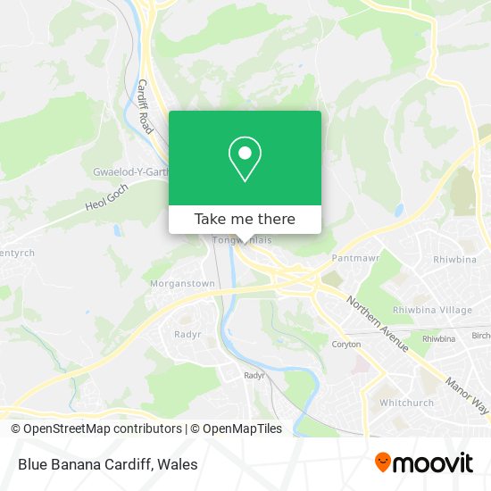 Blue Banana Cardiff map