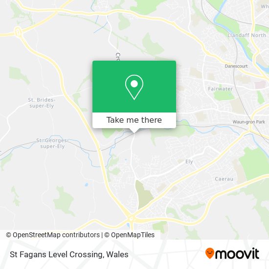 St Fagans Level Crossing map
