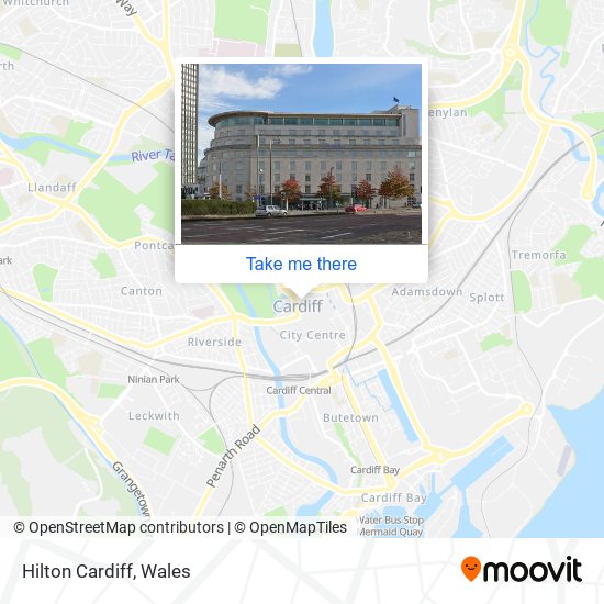 Hilton Cardiff map