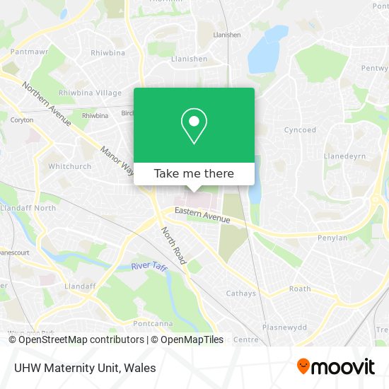 UHW Maternity Unit map