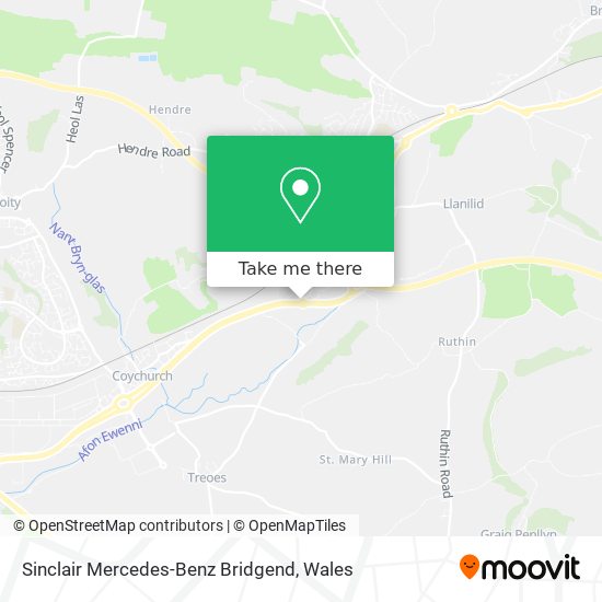 Sinclair Mercedes-Benz Bridgend map