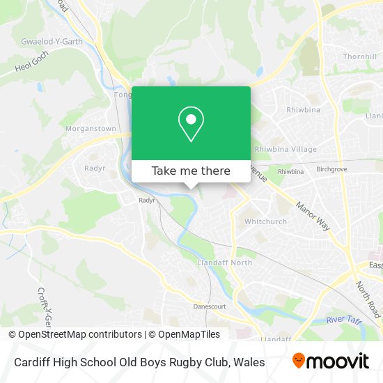 Cardiff High School Old Boys Rugby Club map