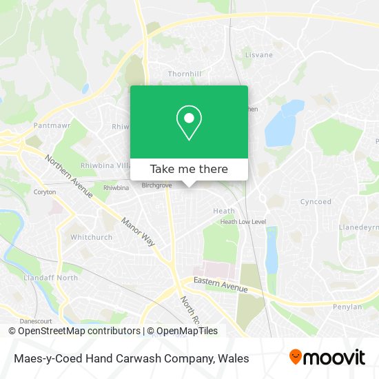 Maes-y-Coed Hand Carwash Company map