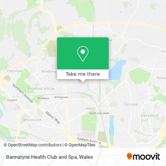 Bannatyne Health Club and Spa map