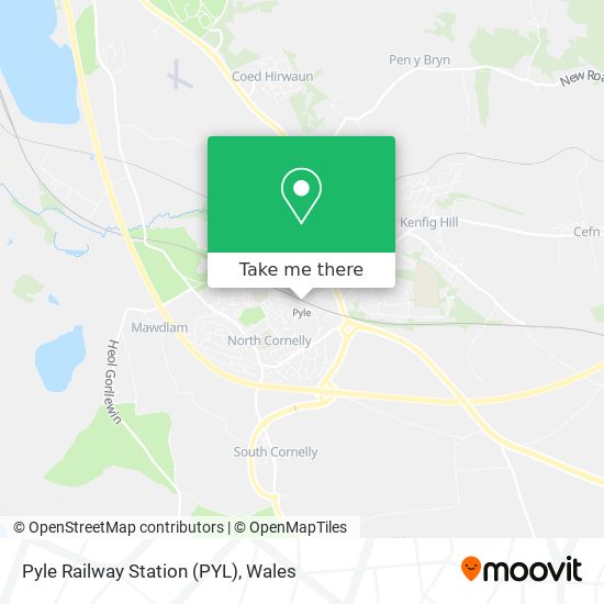 Pyle Railway Station (PYL) map
