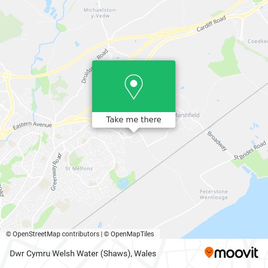 Dwr Cymru Welsh Water (Shaws) map