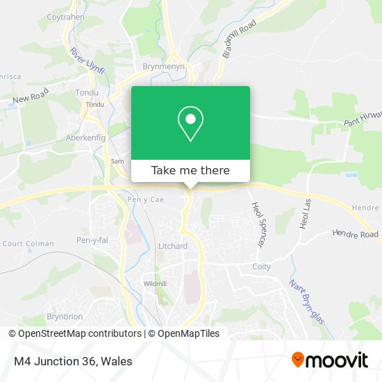M4 Junction 36 map