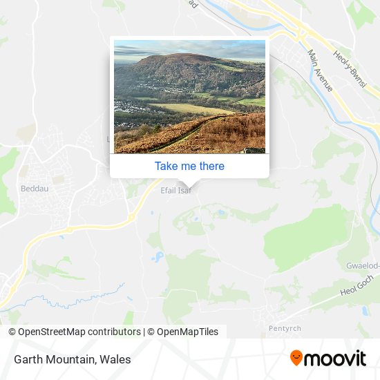 Garth Mountain map