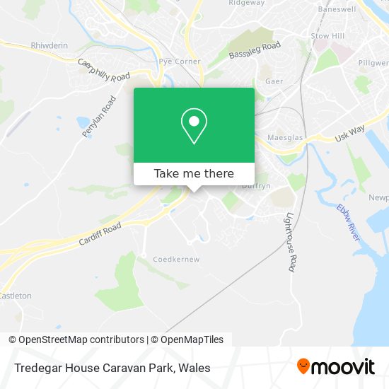 Tredegar House Caravan Park map