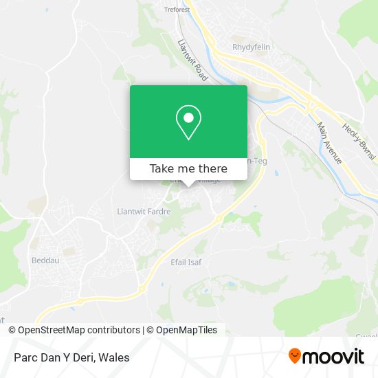 Parc Dan Y Deri map
