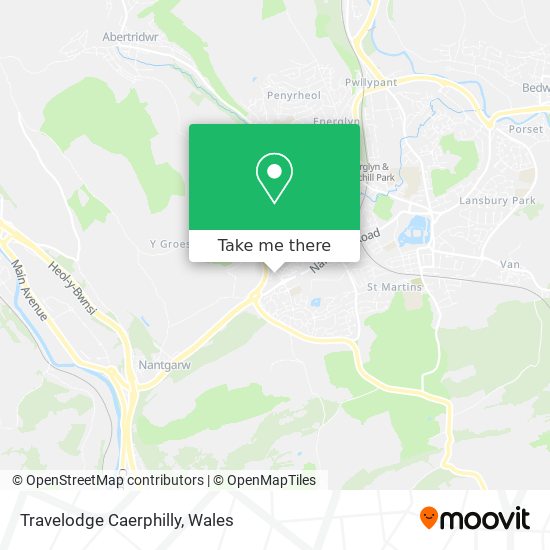 Travelodge Caerphilly map