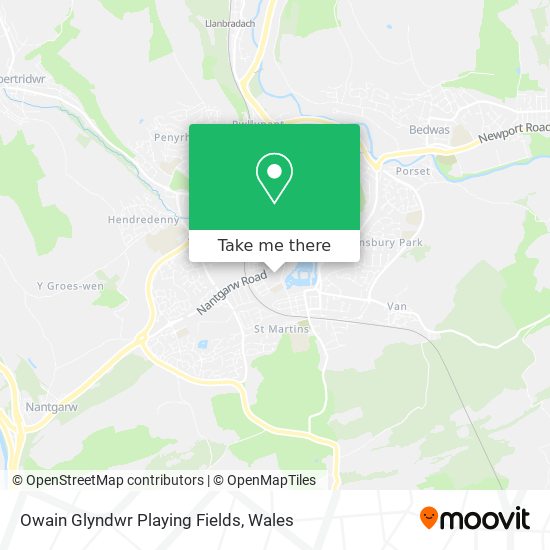 Owain Glyndwr Playing Fields map