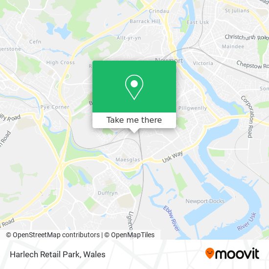 Harlech Retail Park map