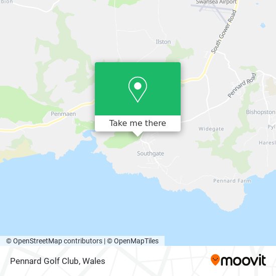 Pennard Golf Club map