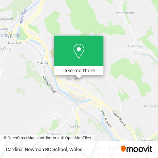 Cardinal Newman RC School map