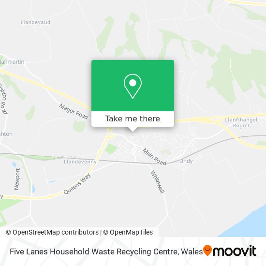 Five Lanes Household Waste Recycling Centre map