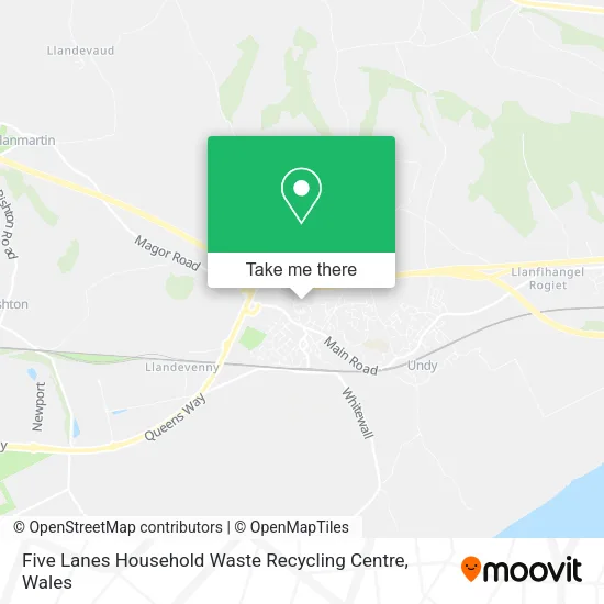 Five Lanes Household Waste Recycling Centre map