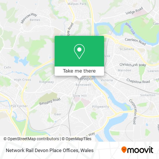 Network Rail Devon Place Offices map