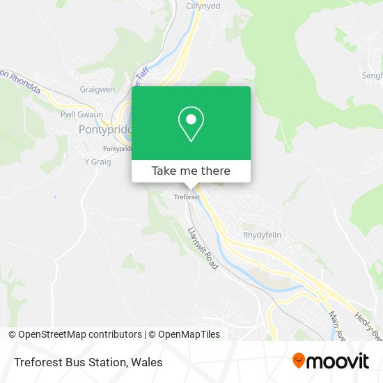 Treforest Bus Station map