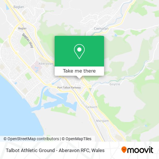 Talbot Athletic Ground - Aberavon RFC map