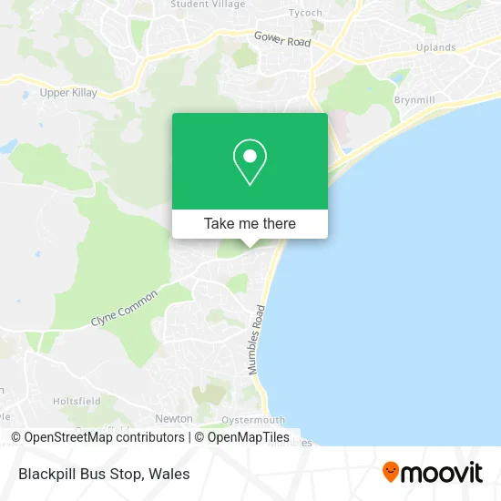 Blackpill Bus Stop map