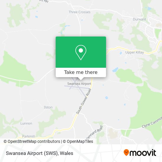 Swansea Airport (SWS) map