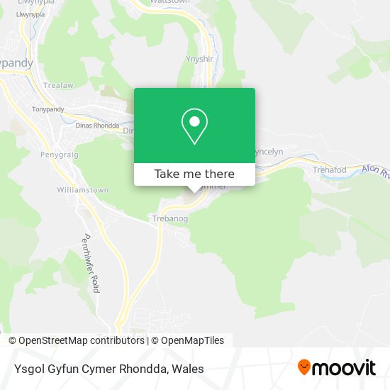 Ysgol Gyfun Cymer Rhondda map