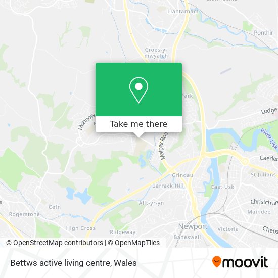 Bettws active living centre map
