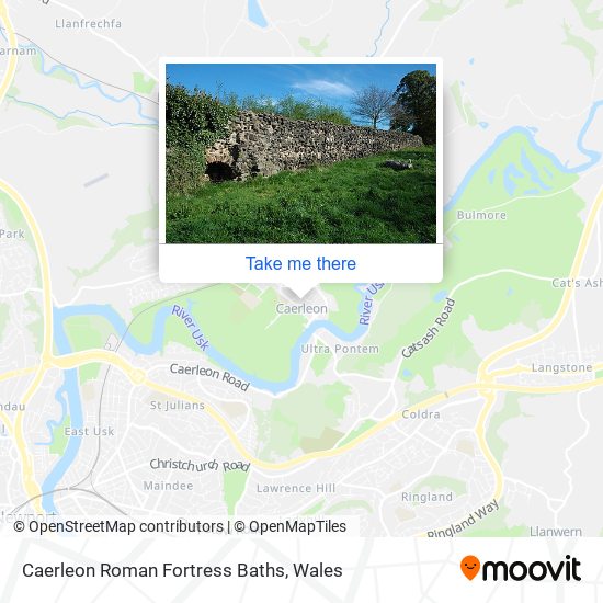 Caerleon Roman Fortress Baths map