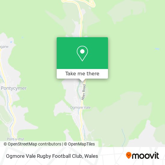 Ogmore Vale Rugby Football Club map