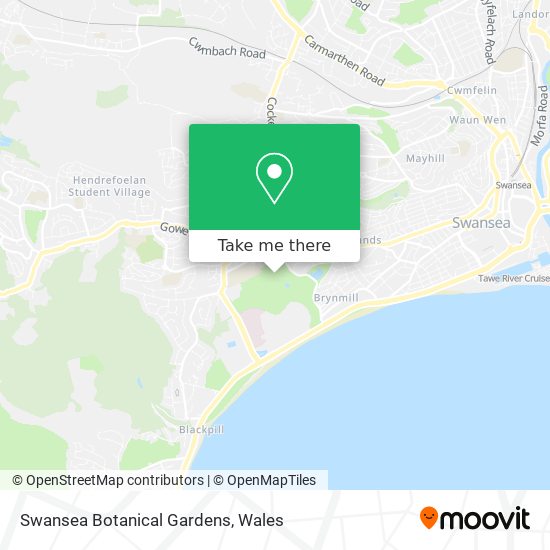 Swansea Botanical Gardens map