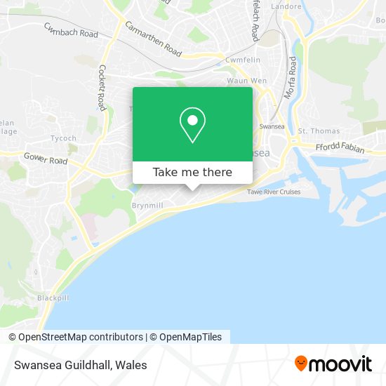 Swansea Guildhall map