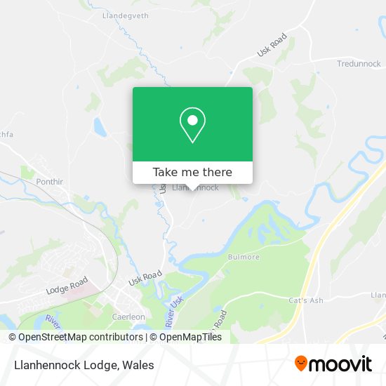Llanhennock Lodge map
