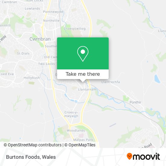 Burtons Foods map