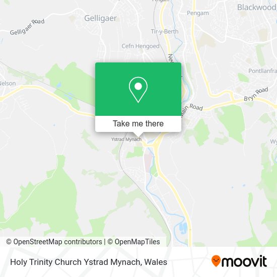 How to get to Holy Trinity Church Ystrad Mynach in Caerphilly by bus or