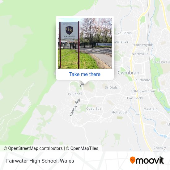 Fairwater High School map