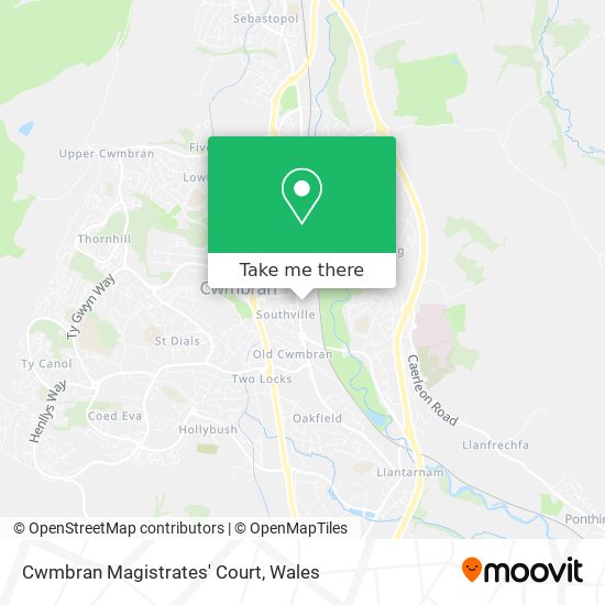 Cwmbran Magistrates' Court map