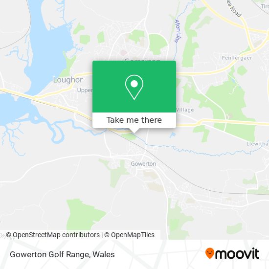 Gowerton Golf Range map