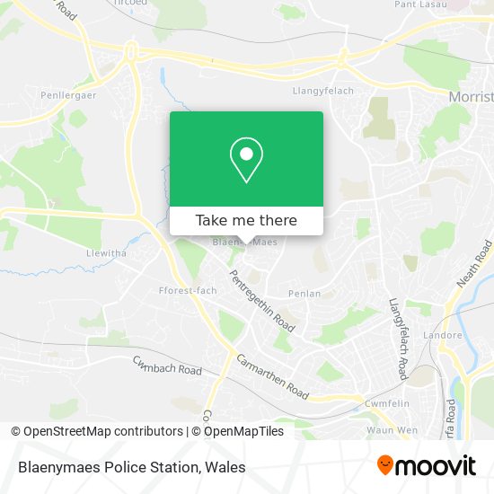 Blaenymaes Police Station map